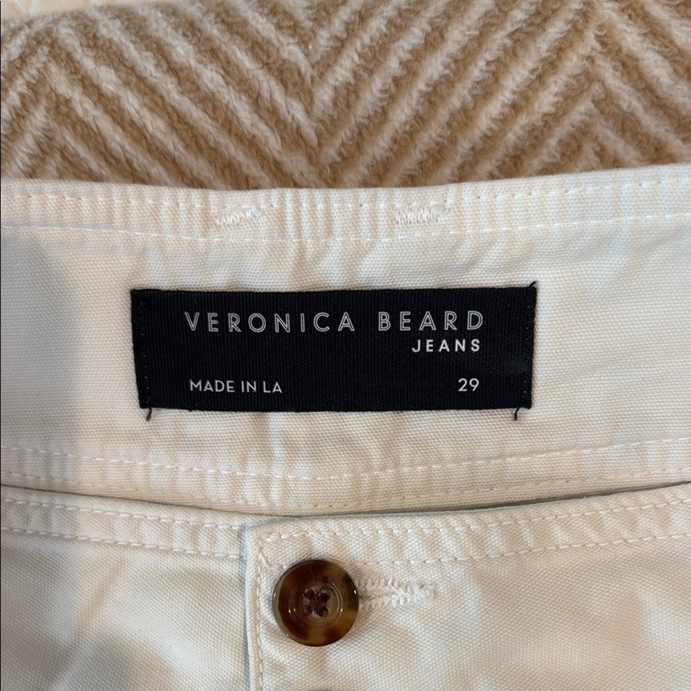 Veronica Beard Off-White Cargo Shorts - Picture 2 of 4